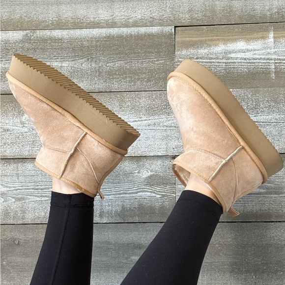 corkys footwear room service camel faux suede platform ankle boot - Picture 4 of 11